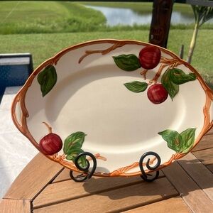 Vintage Franciscan Apple Oval Platter TV Mark On Back 12 Inch